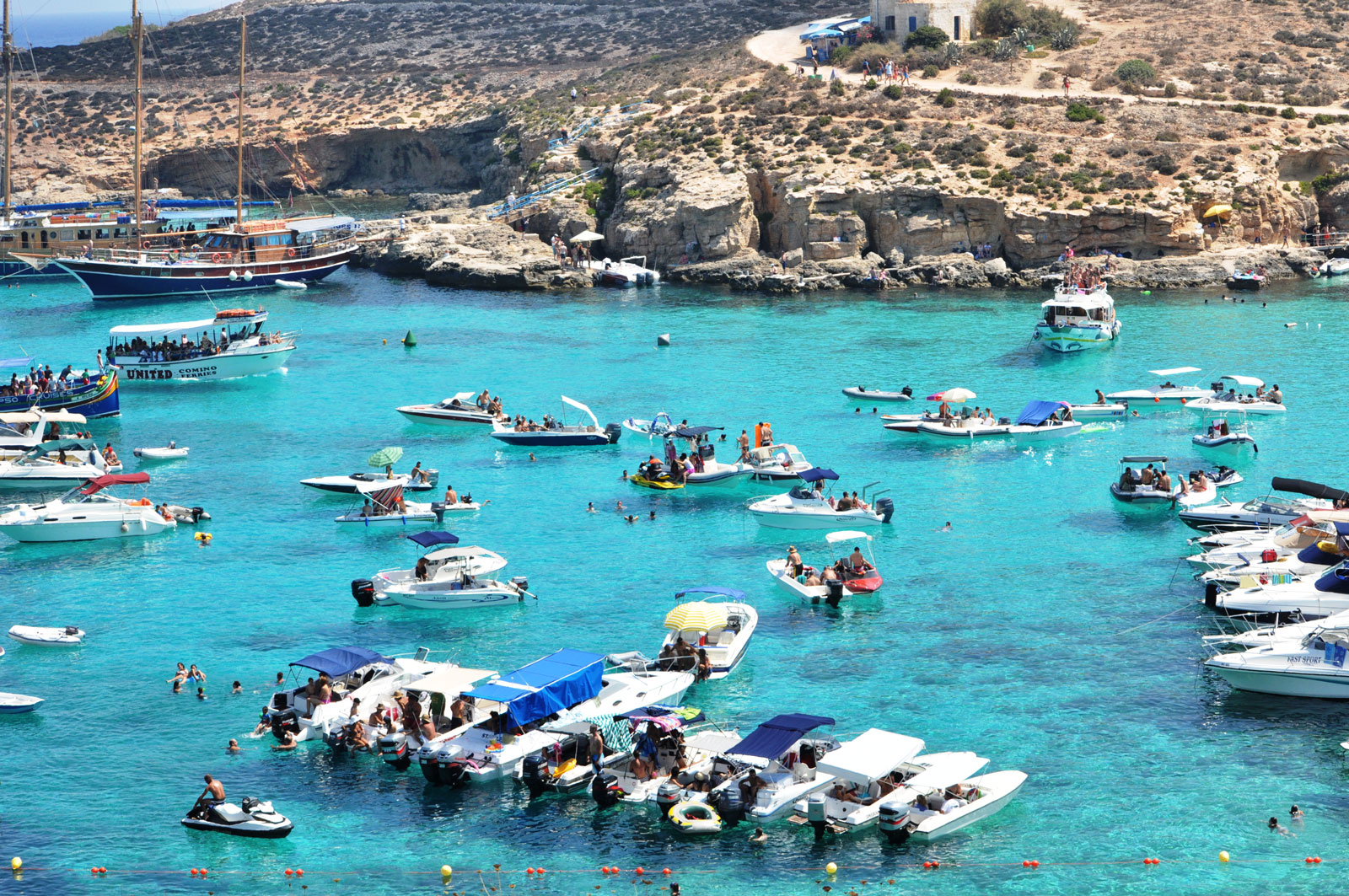 Boats Moored in the Blue Lagoon