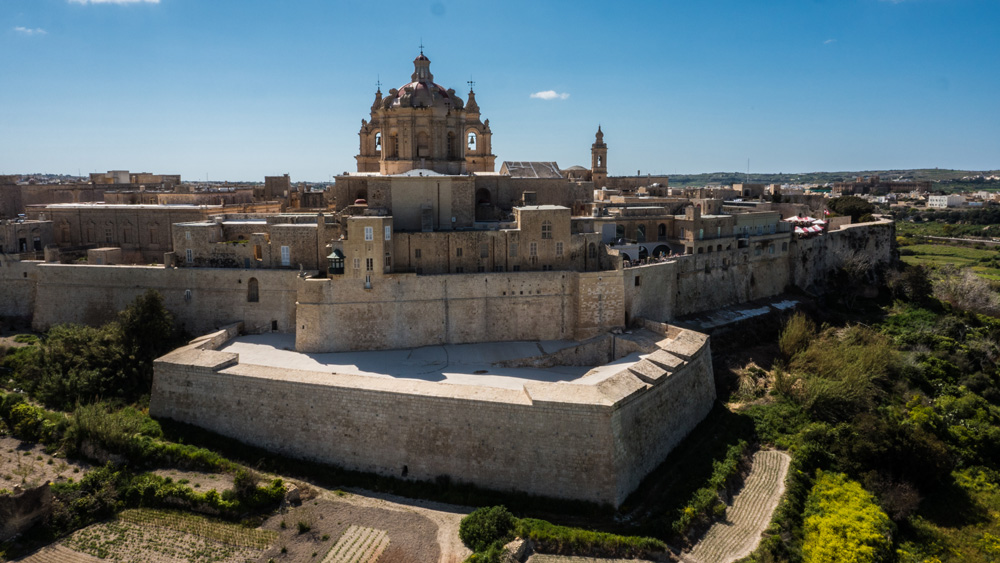 Mdina Cathedral Aerial View