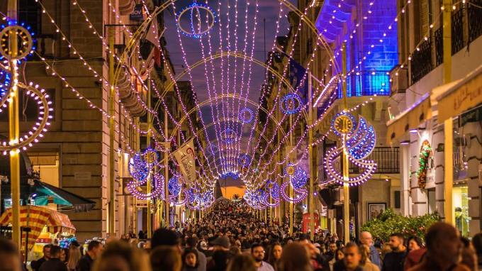 Christmas Lights in Valletta
